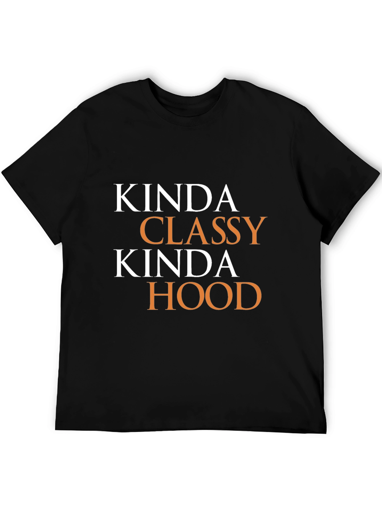 Kinda Classy Kinda Hood Graphic Tee - Black