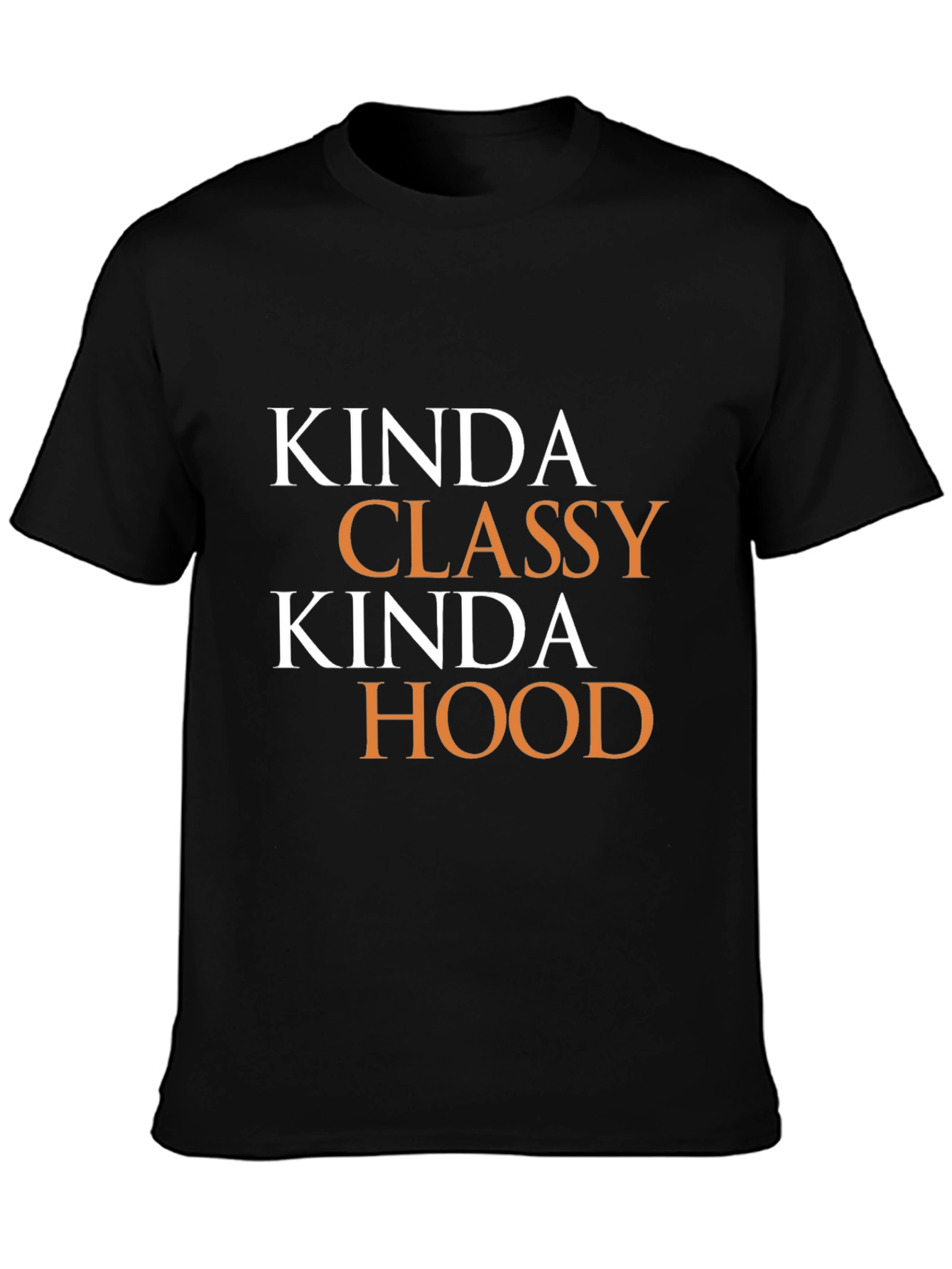 Kinda Classy Kinda Hood Graphic Tee - Black