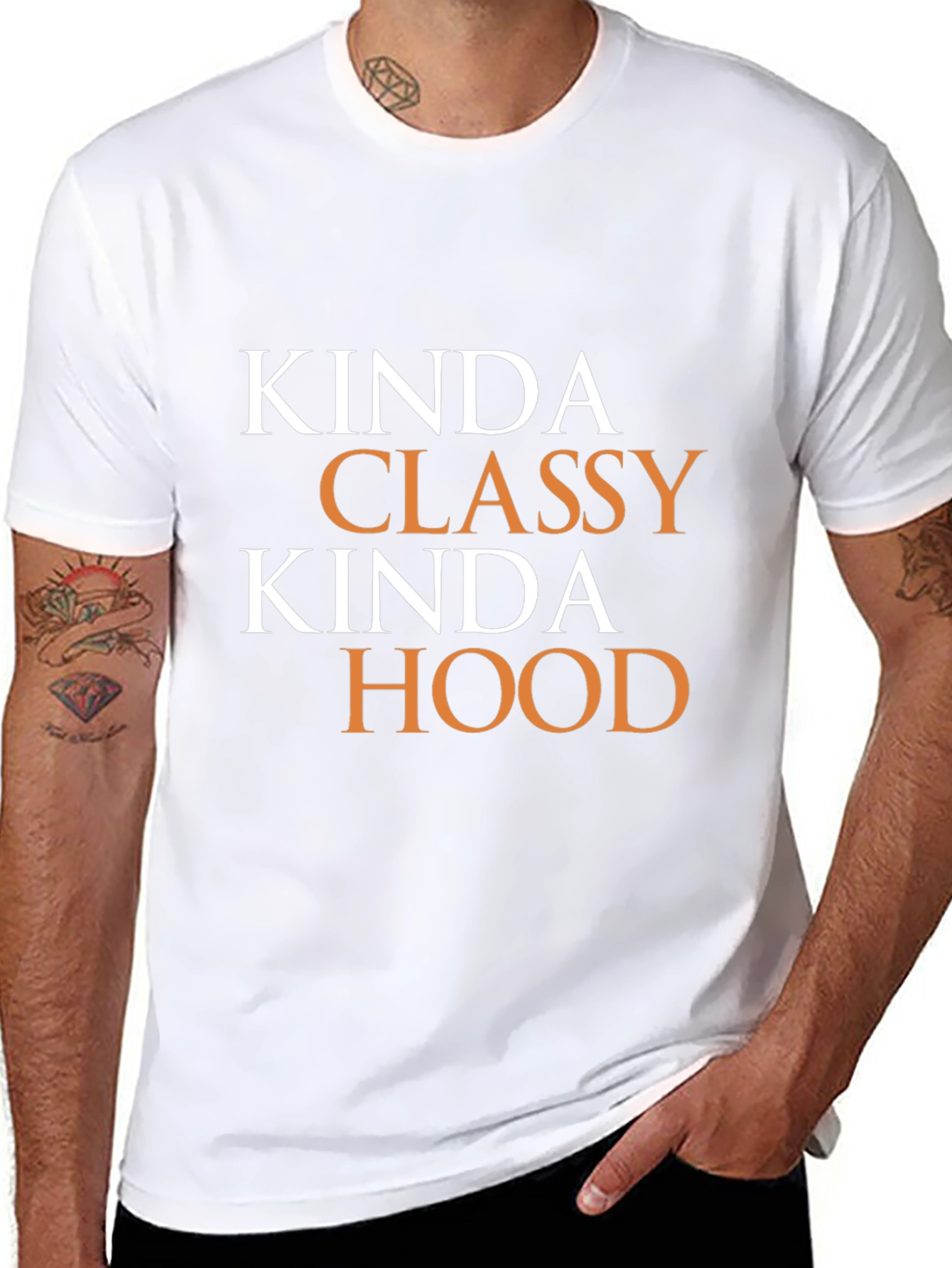 Kinda Classy Kinda Hood Graphic Tee - Black