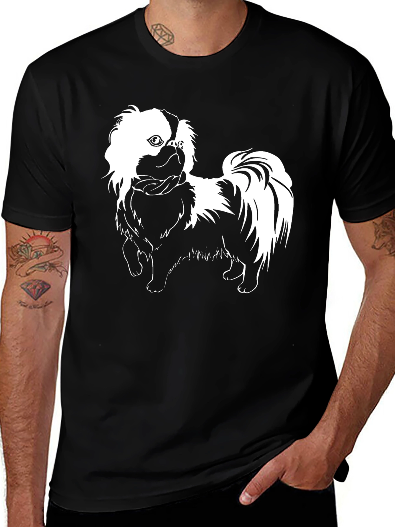 Dog Breed Graphic Black T-Shirt