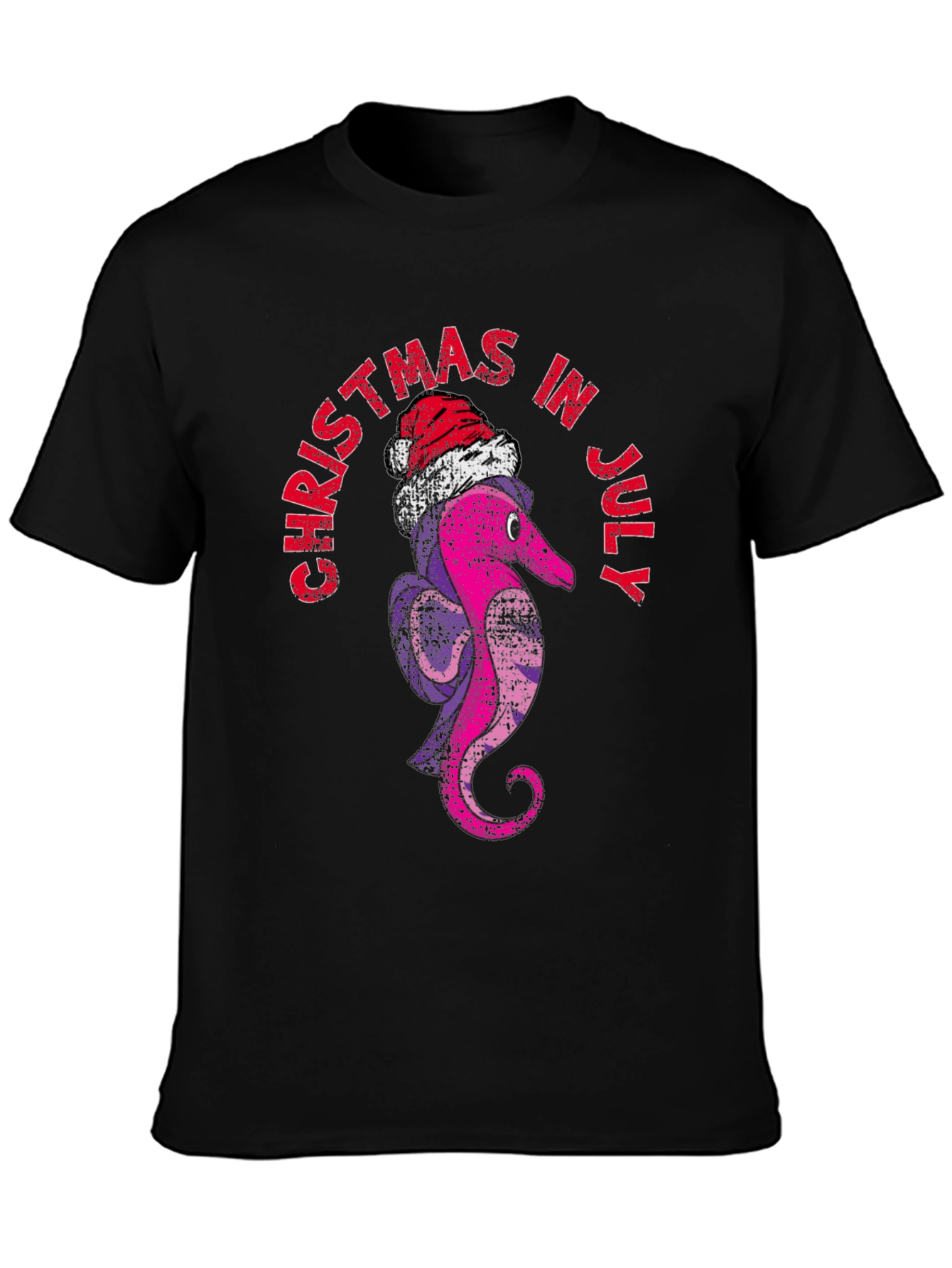 Christmas in July T-Shirt Santa Worm Tee