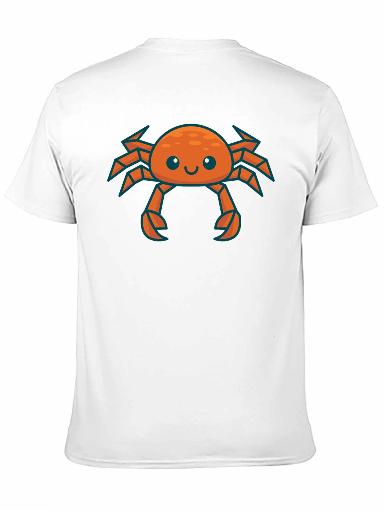 Cute Crab Graphic Tee - Black Cotton T-Shirt
