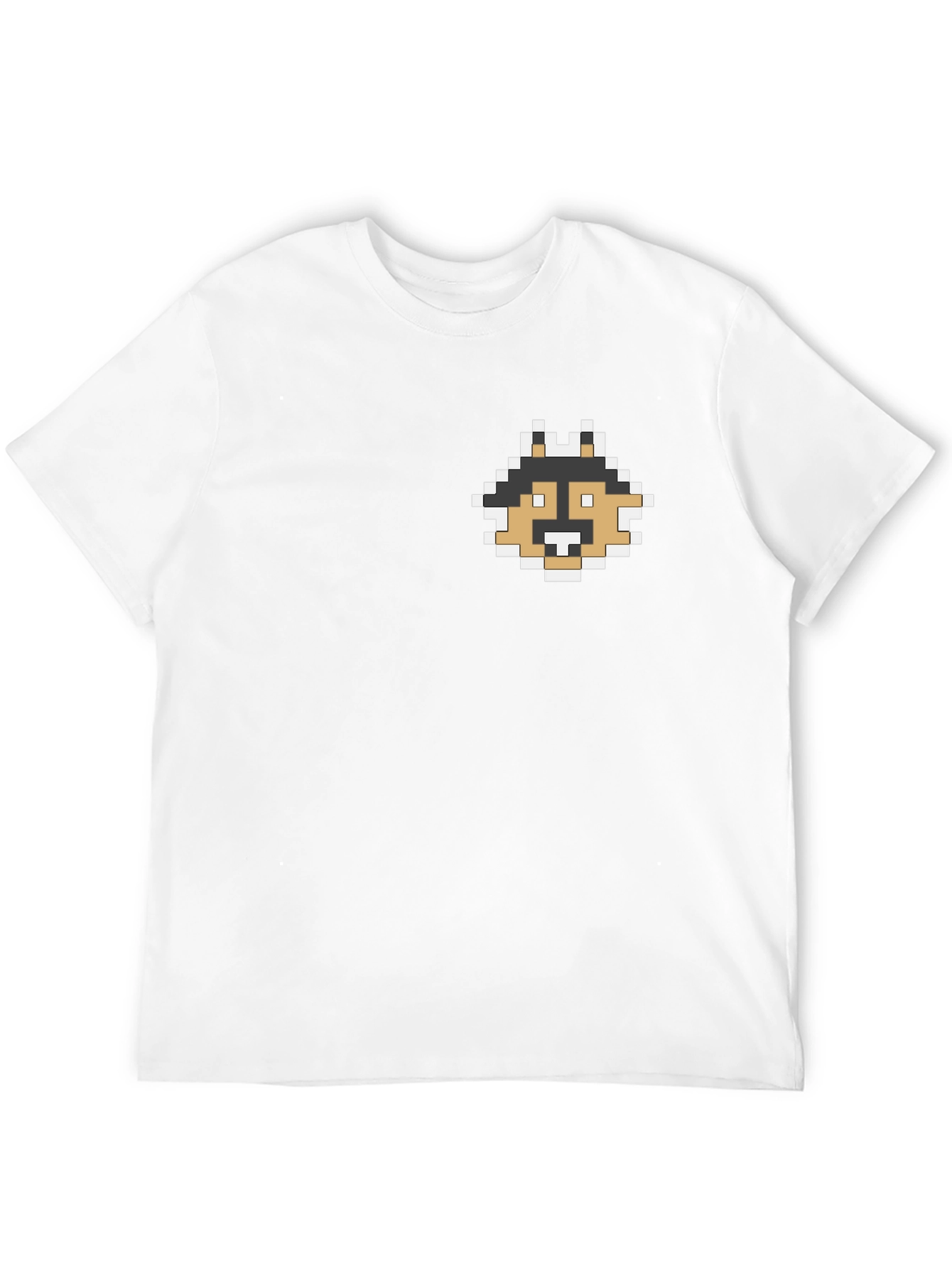 Pixel Dog Graphic Tee - Black Casual Shirt