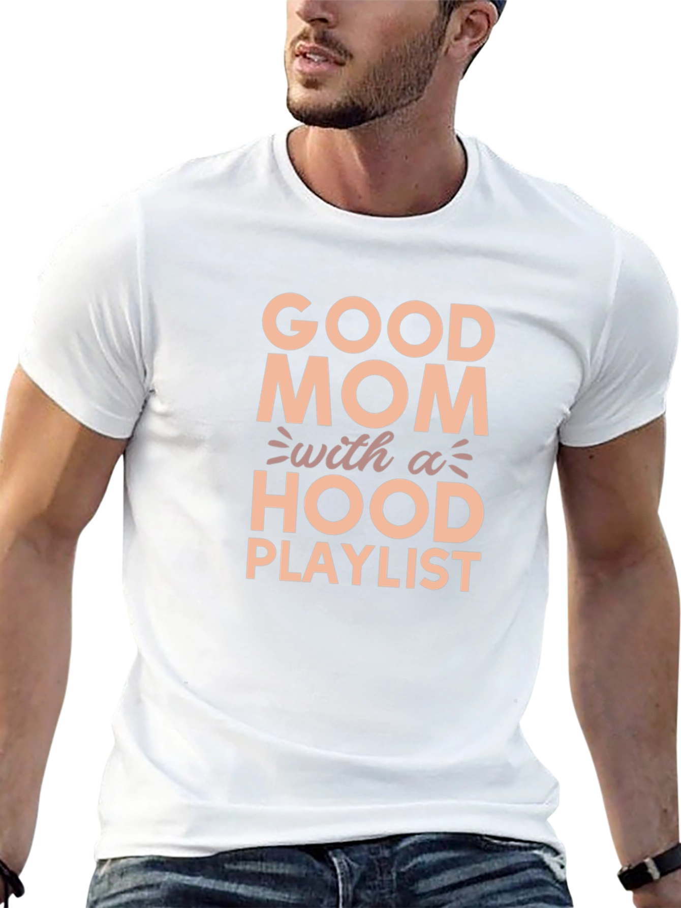 Good Mom with a Hood Playlist Graphic Tee