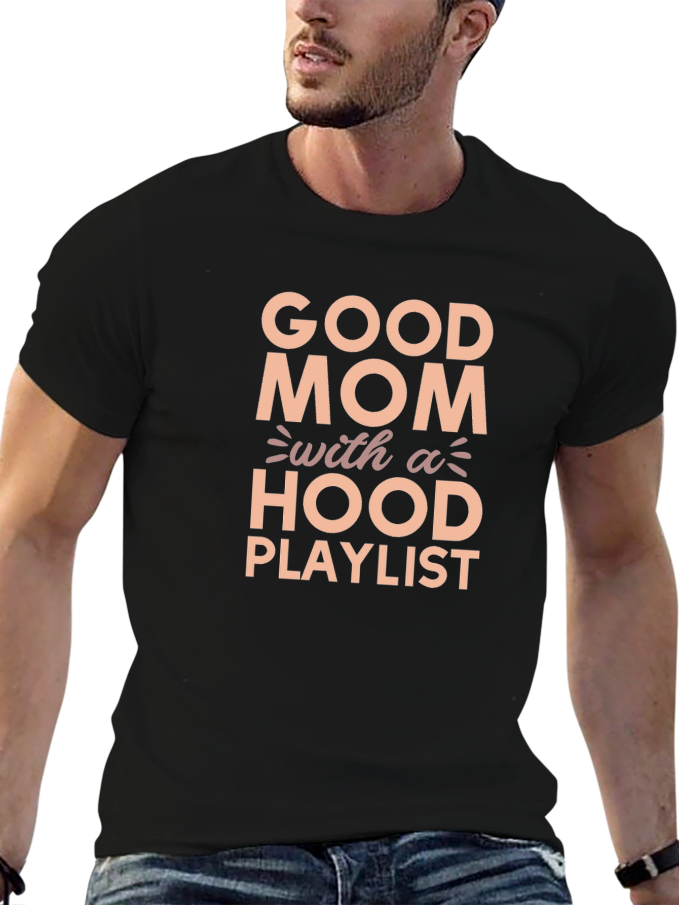 Good Mom with a Hood Playlist Graphic Tee