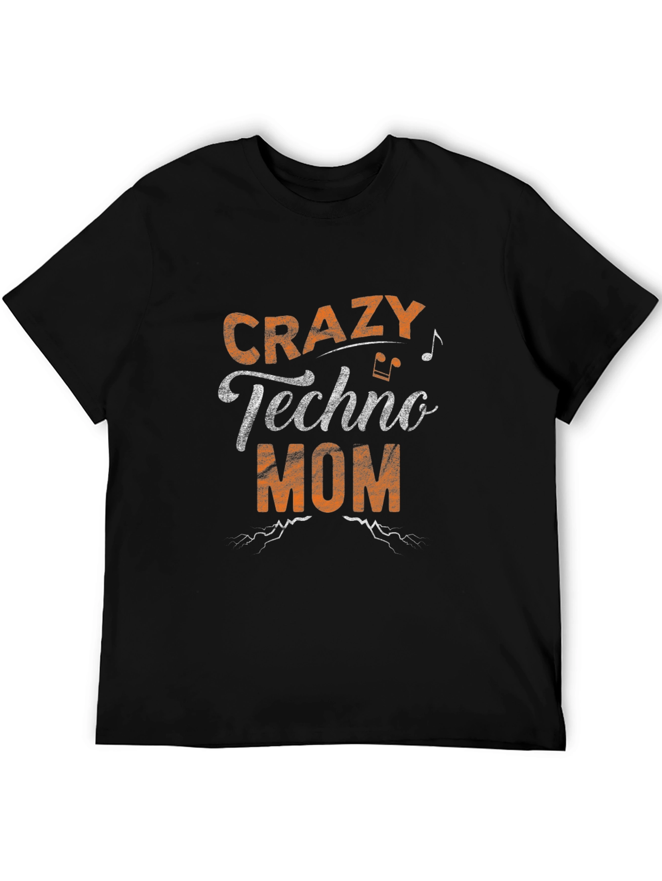 Crazy Techno Mom Black Graphic T-Shirt
