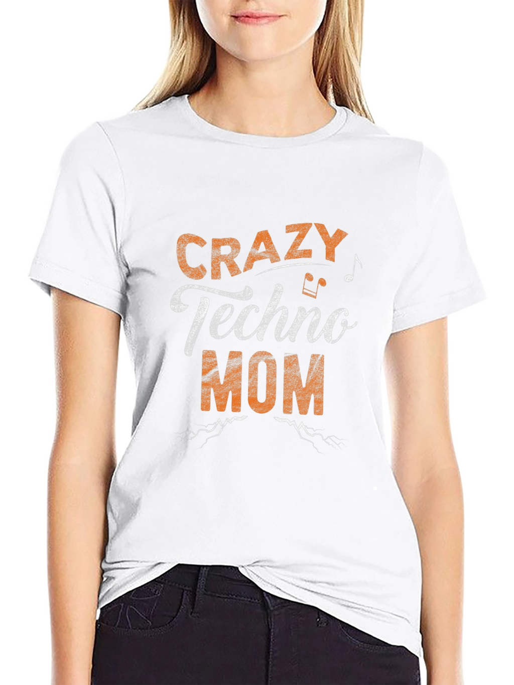 Crazy Techno Mom Black Graphic T-Shirt