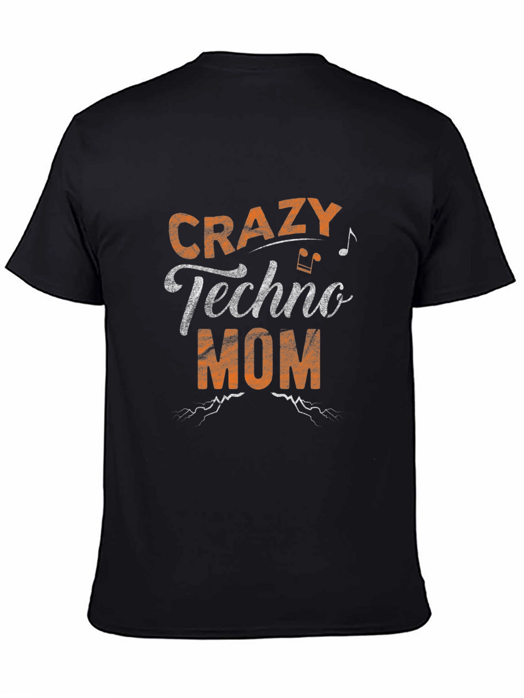 Crazy Techno Mom Black Graphic T-Shirt