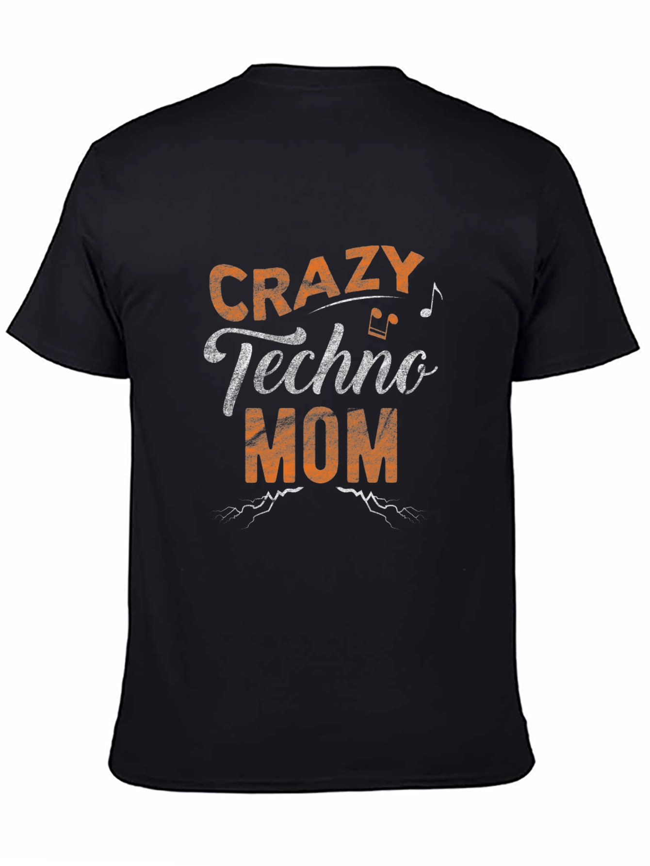 Crazy Techno Mom Black Graphic T-Shirt