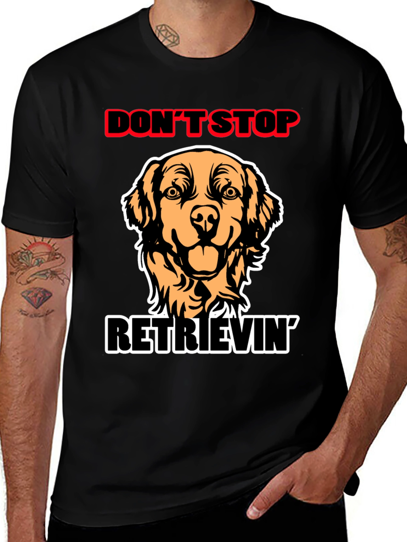 Dont Stop Retrievin Dog Graphic Tee