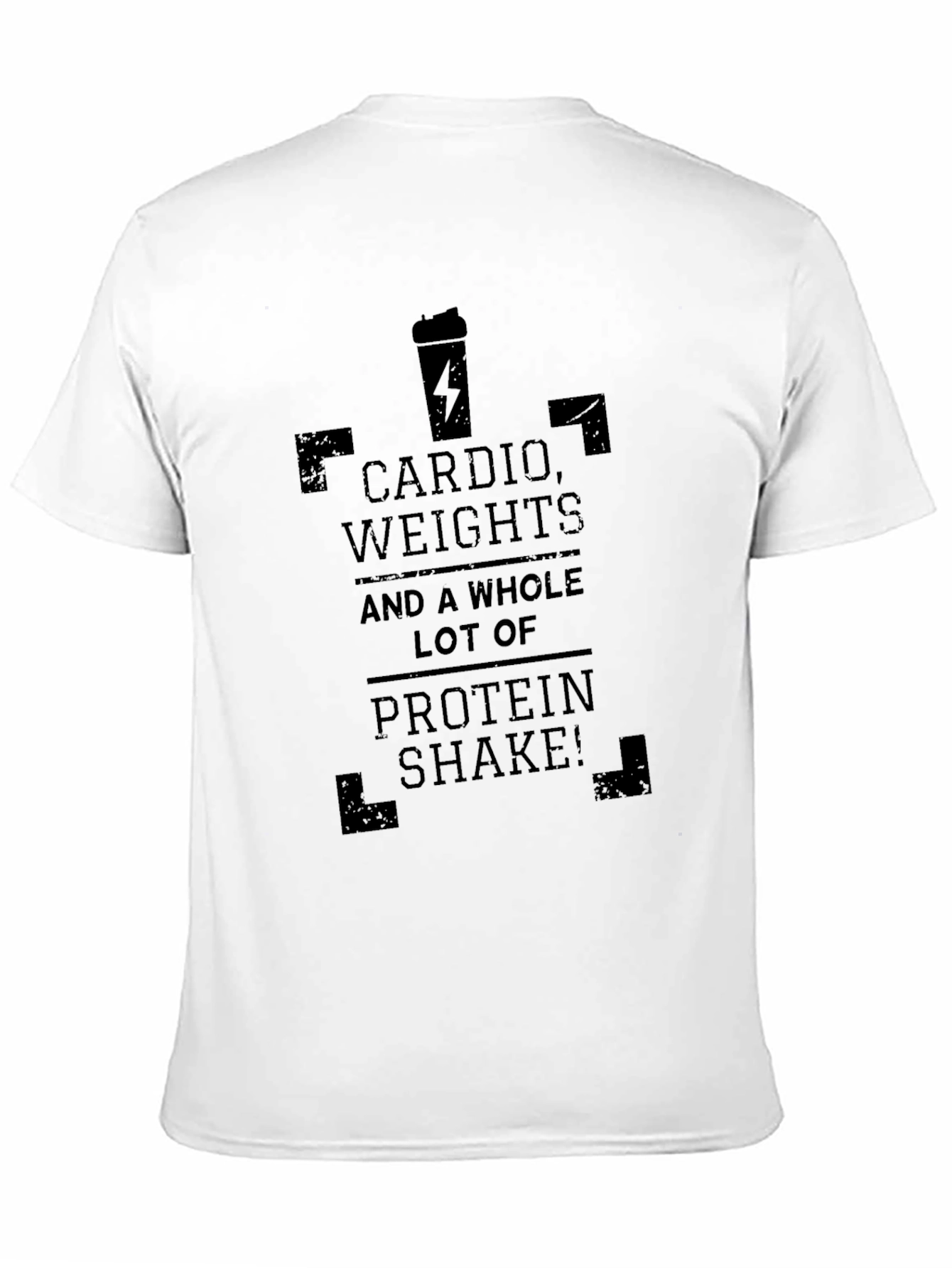 Cardio Weights Protein Shake Workout T-Shirt