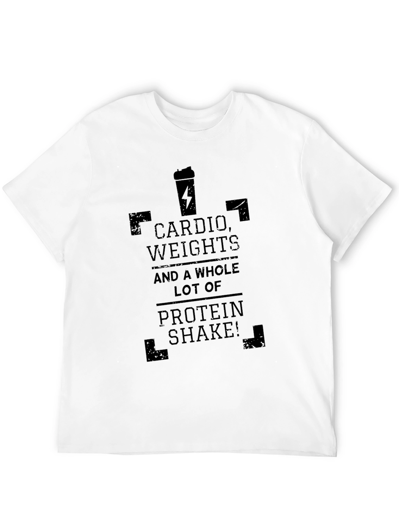 Cardio Weights Protein Shake Workout T-Shirt