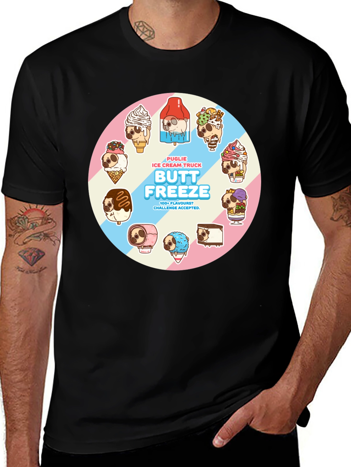 Butt Freeze Puglie Ice Cream Truck T-Shirt