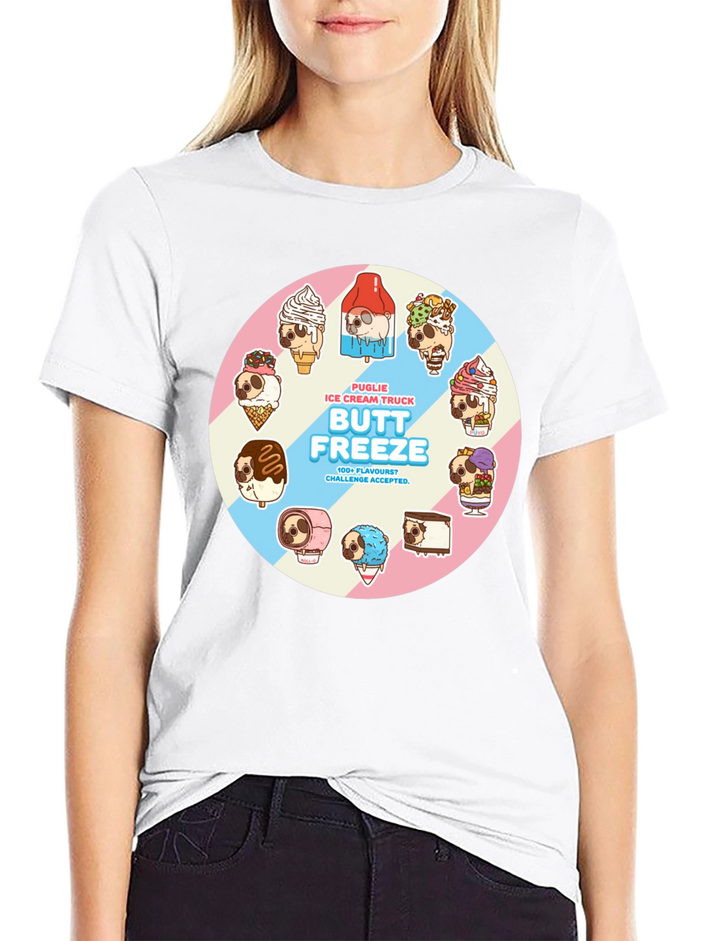 Butt Freeze Puglie Ice Cream Truck T-Shirt
