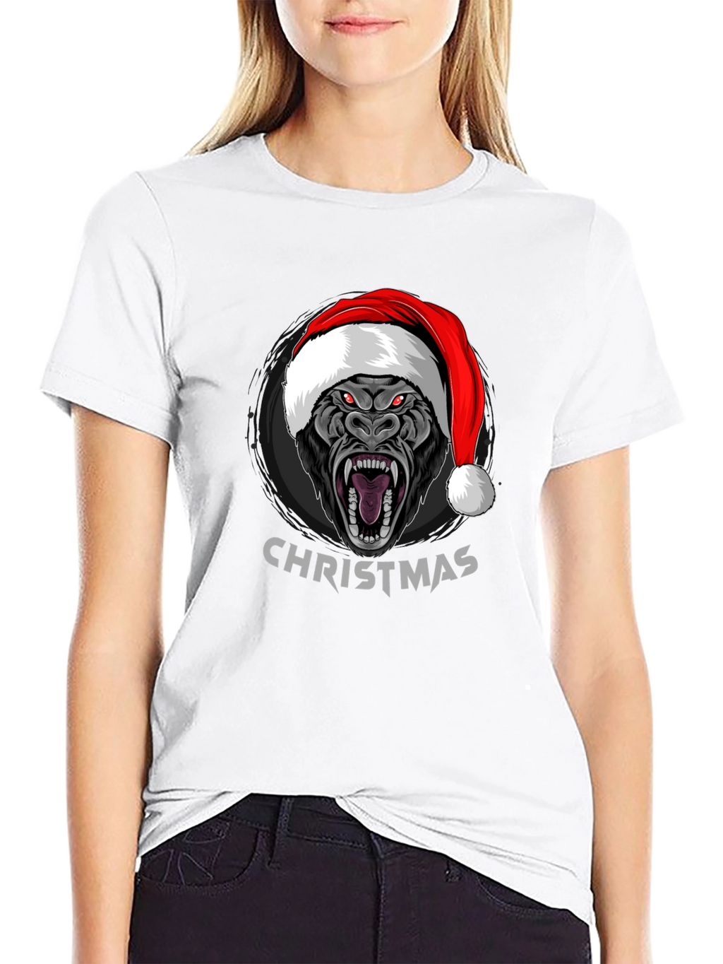 Christmas Gorilla Graphic T-Shirt