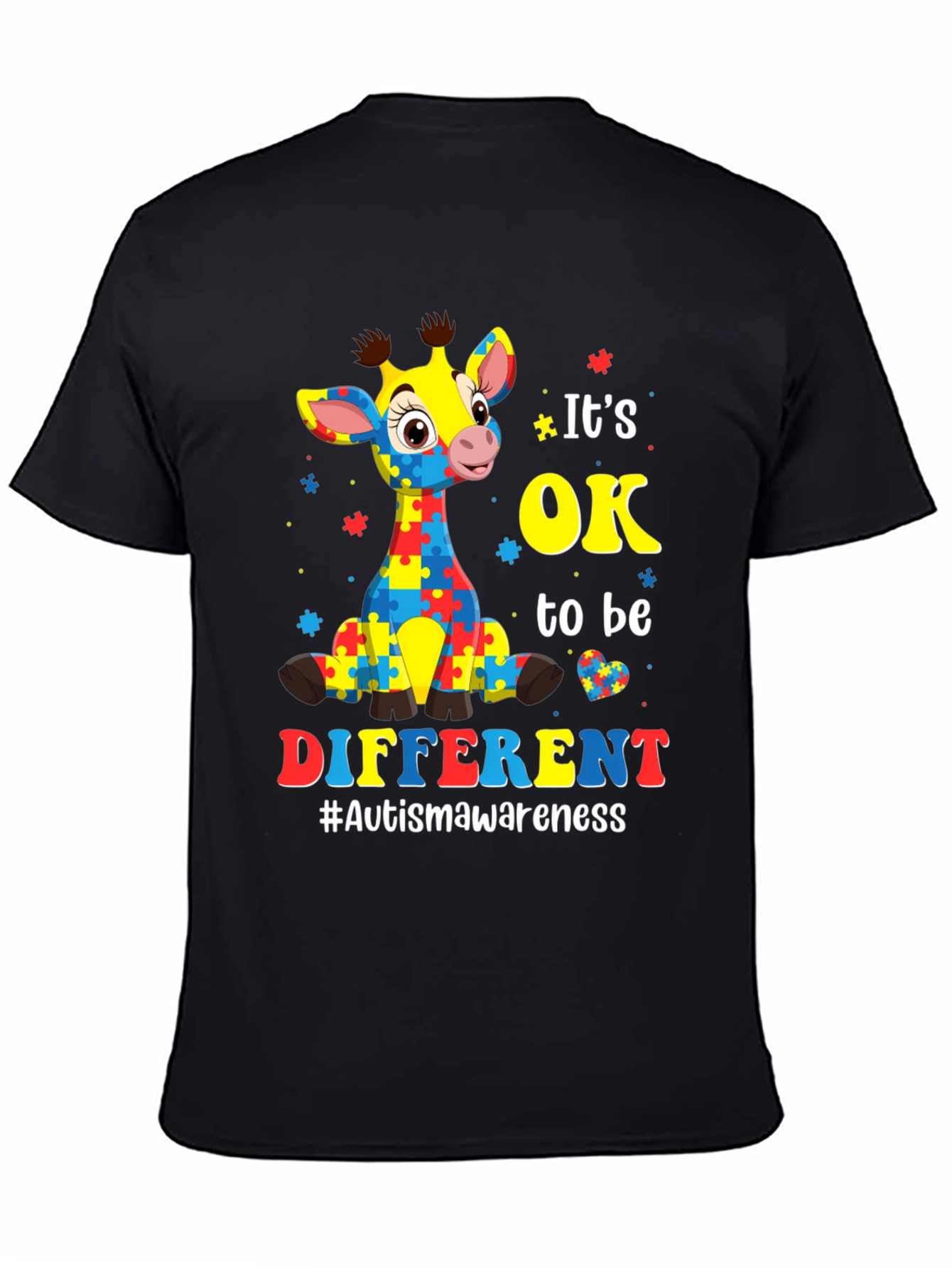 Autism Awareness Giraffe T-Shirt: Its OK to Be Different