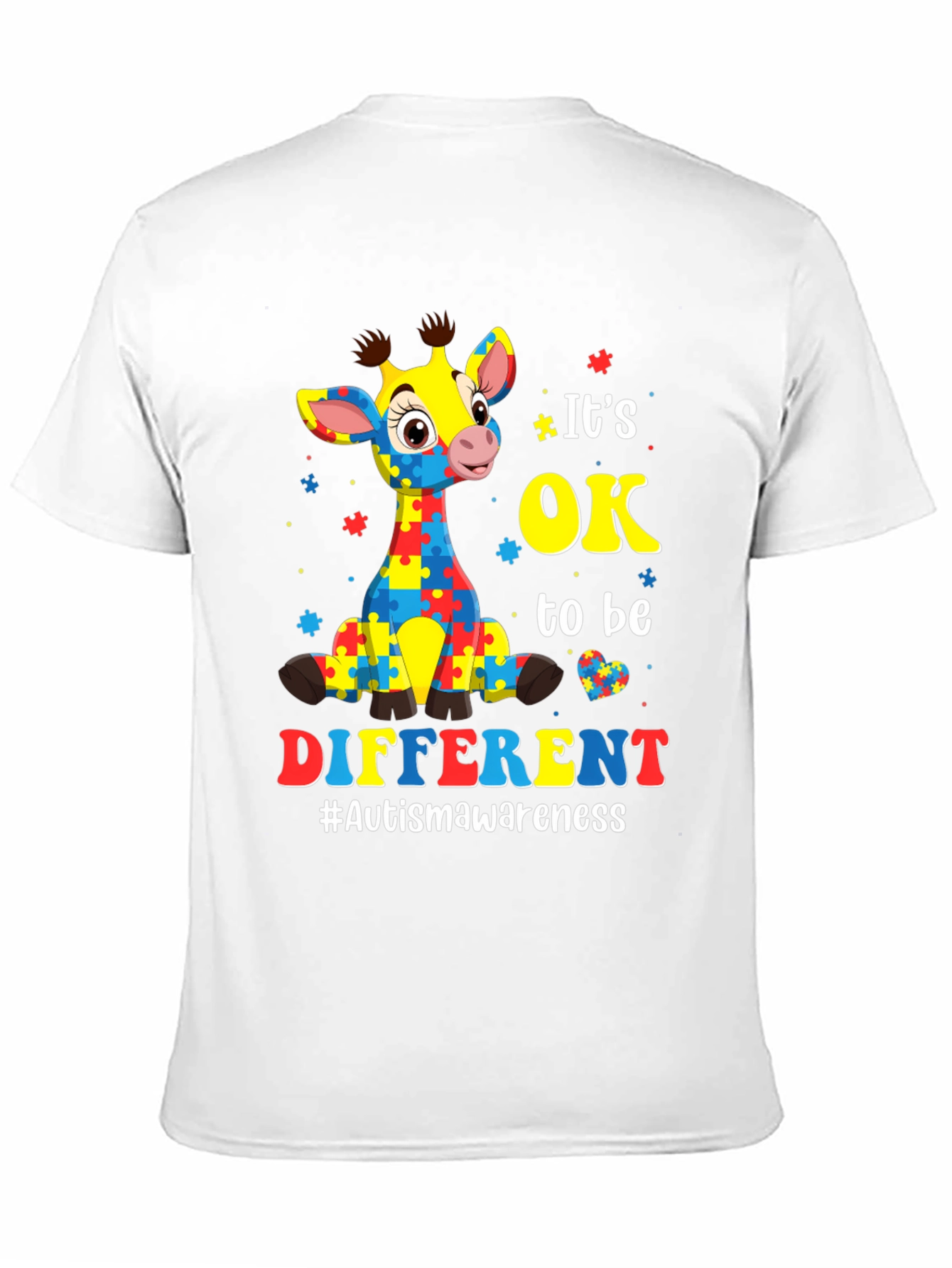 Autism Awareness Giraffe T-Shirt: Its OK to Be Different