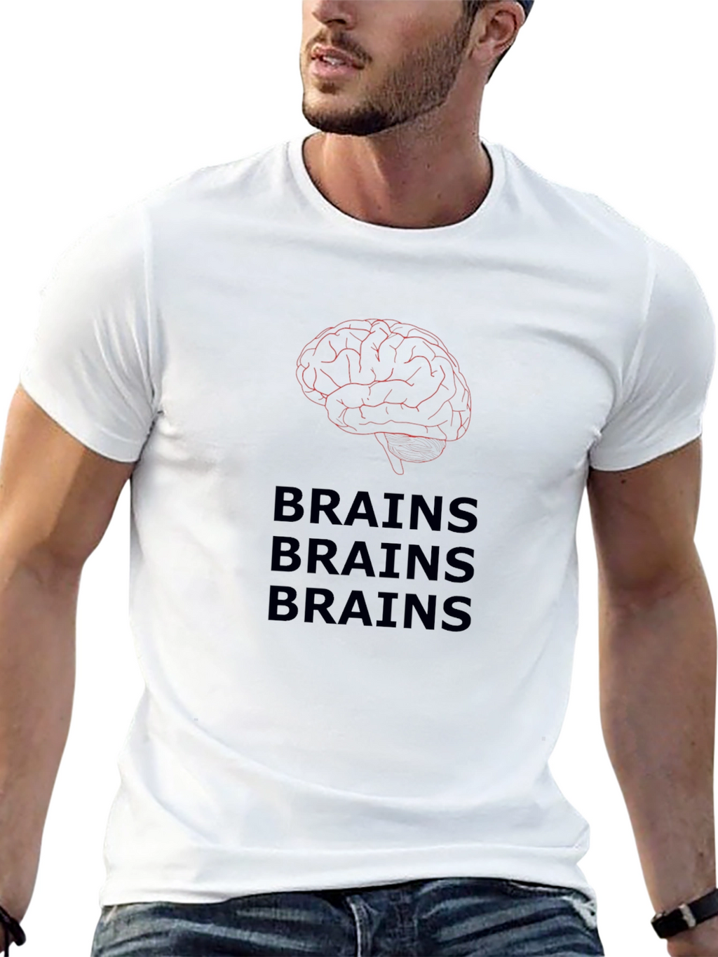 Brains T-Shirt - Funny Zombie Halloween Tee