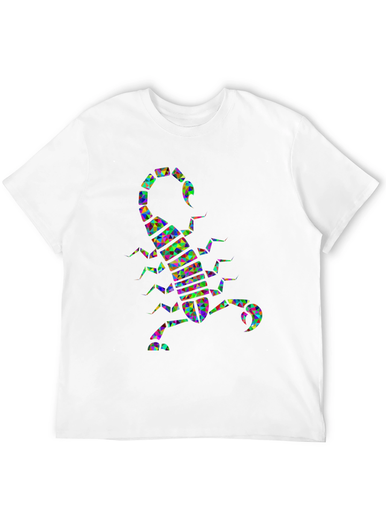 Abstract Scorpion Graphic Tee - Trendy Mens Black T-Shirt