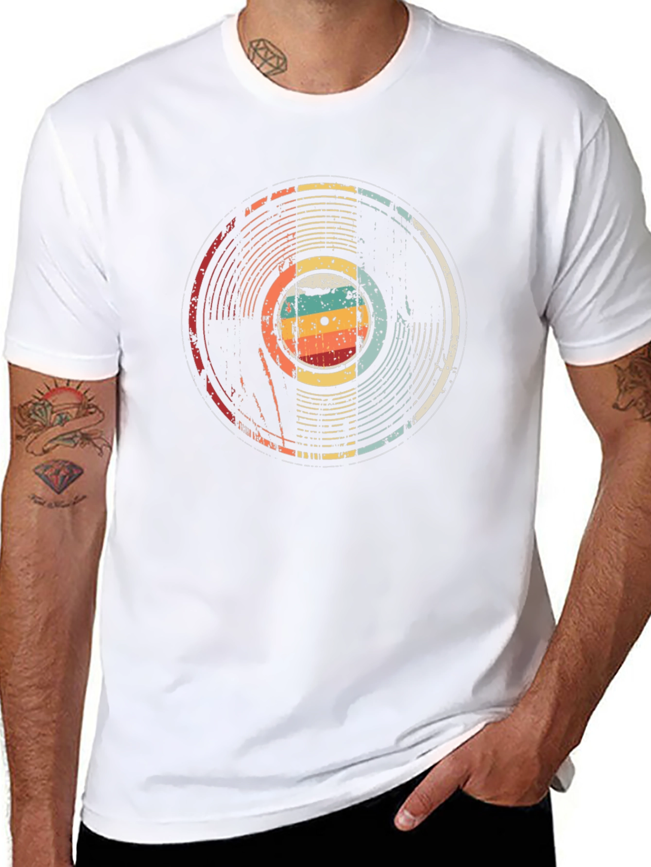 Vintage Record Graphic Tee - Retro Vinyl Music T-Shirt