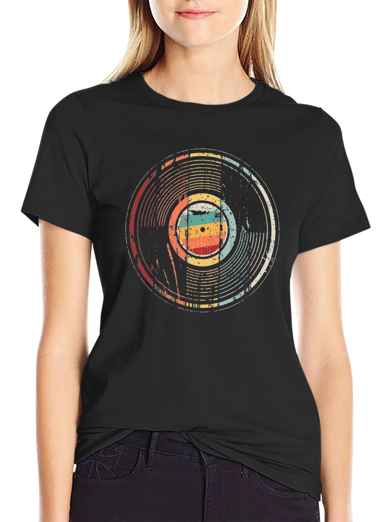 Vintage Record Graphic Tee - Retro Vinyl Music T-Shirt