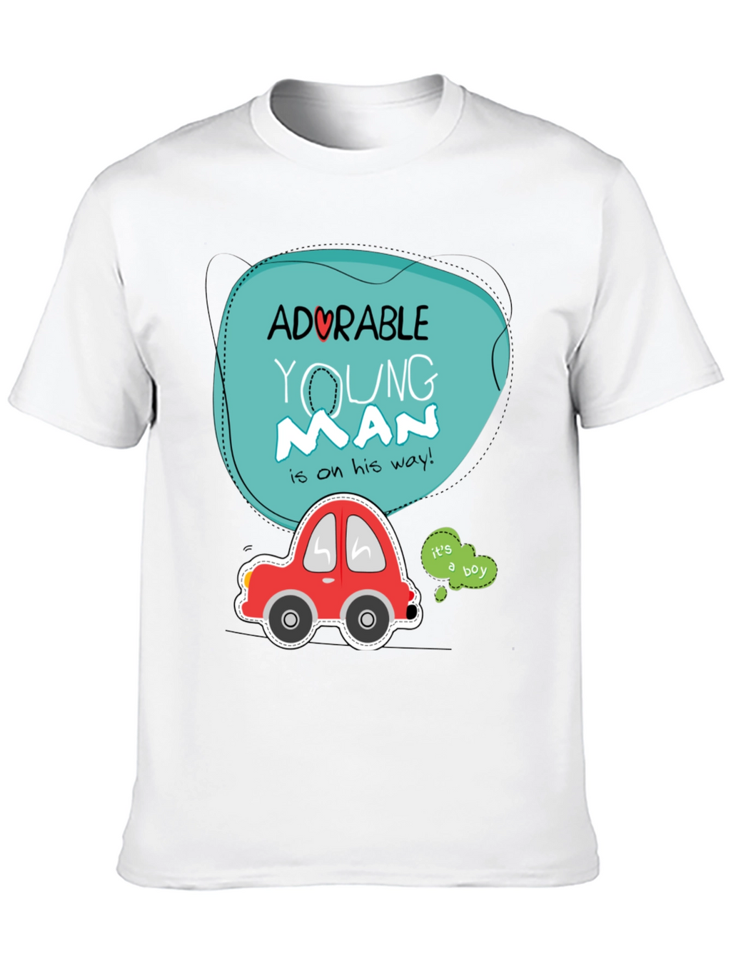 Adorable Young Man Baby Shower T-Shirt