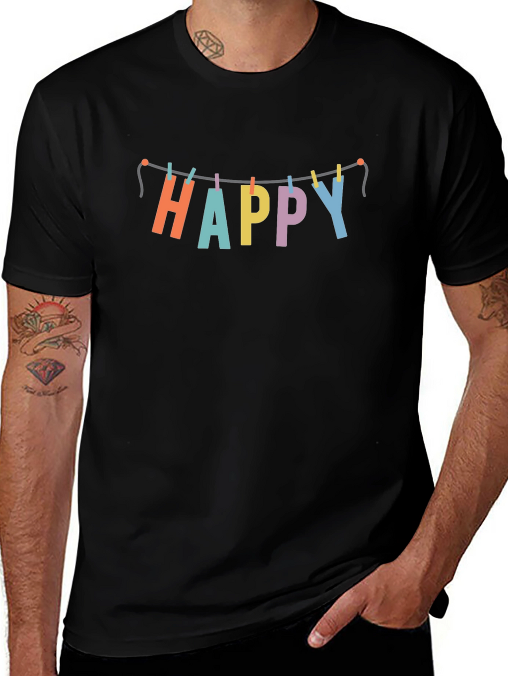Happy Clothesline Graphic Tee