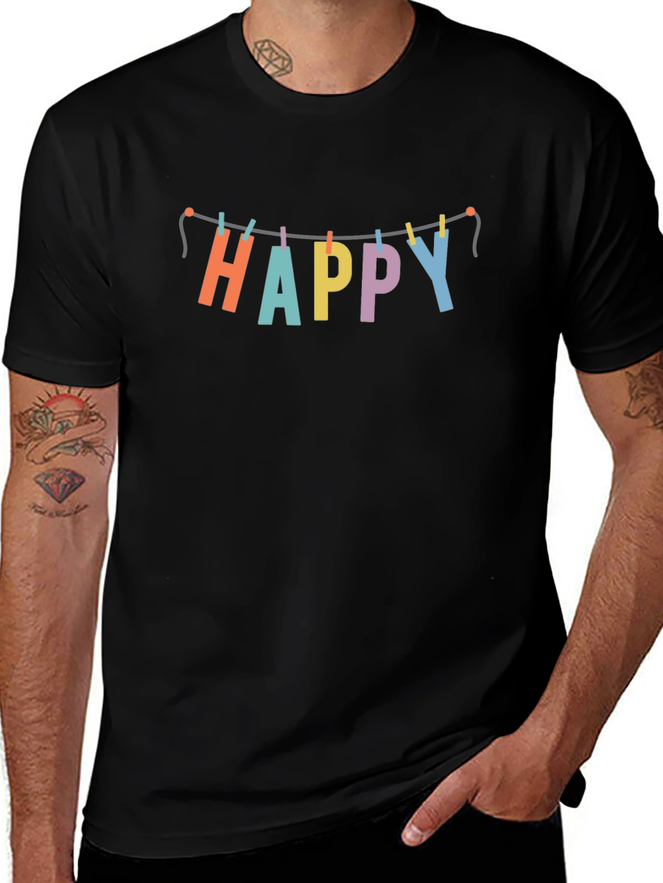 Happy Clothesline Graphic Tee