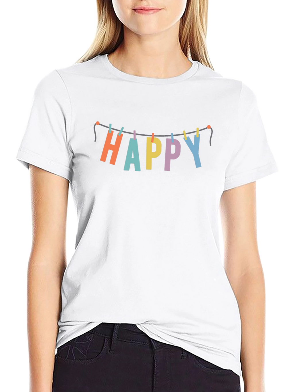Happy Clothesline Graphic Tee