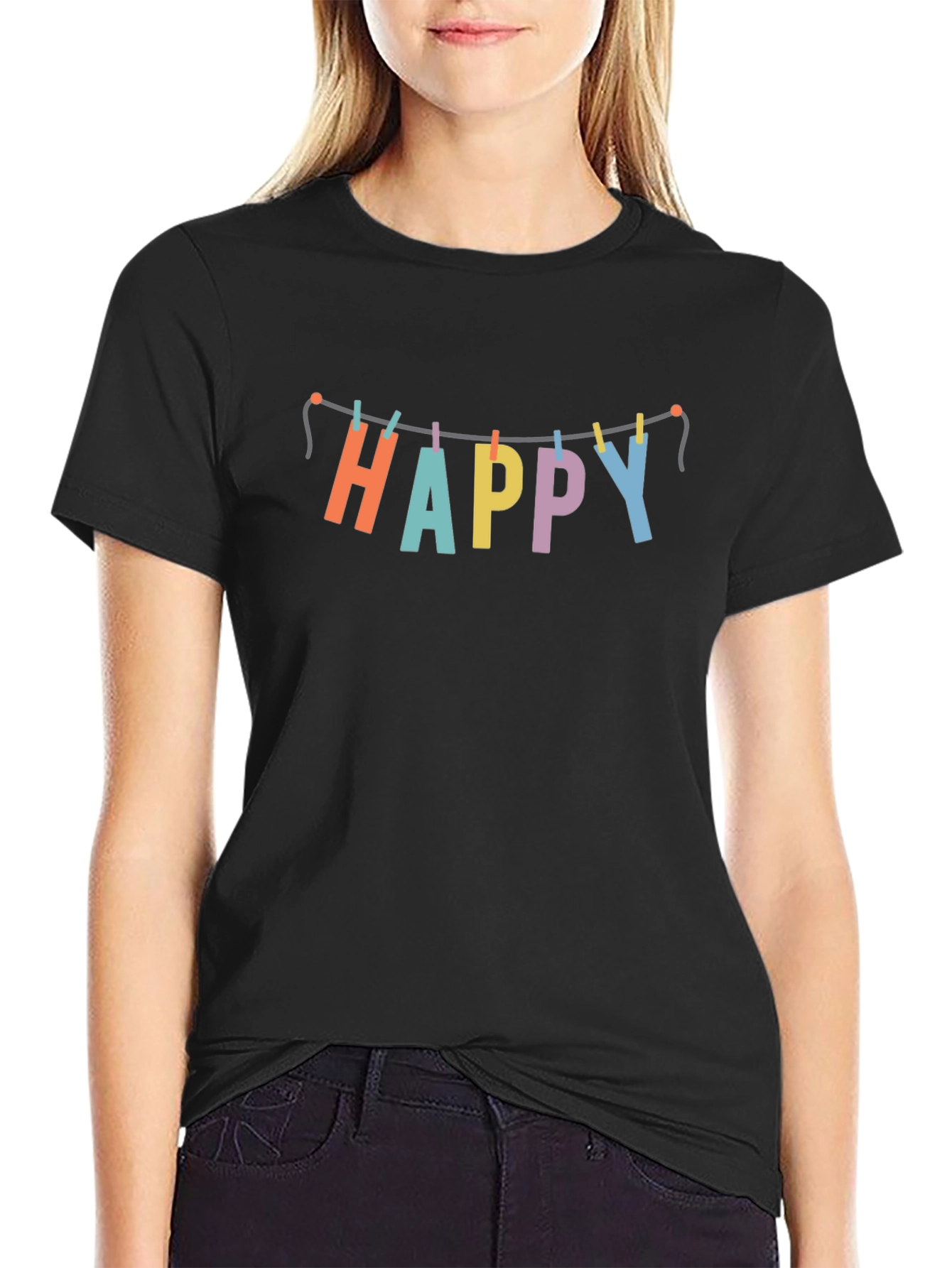 Happy Clothesline Graphic Tee