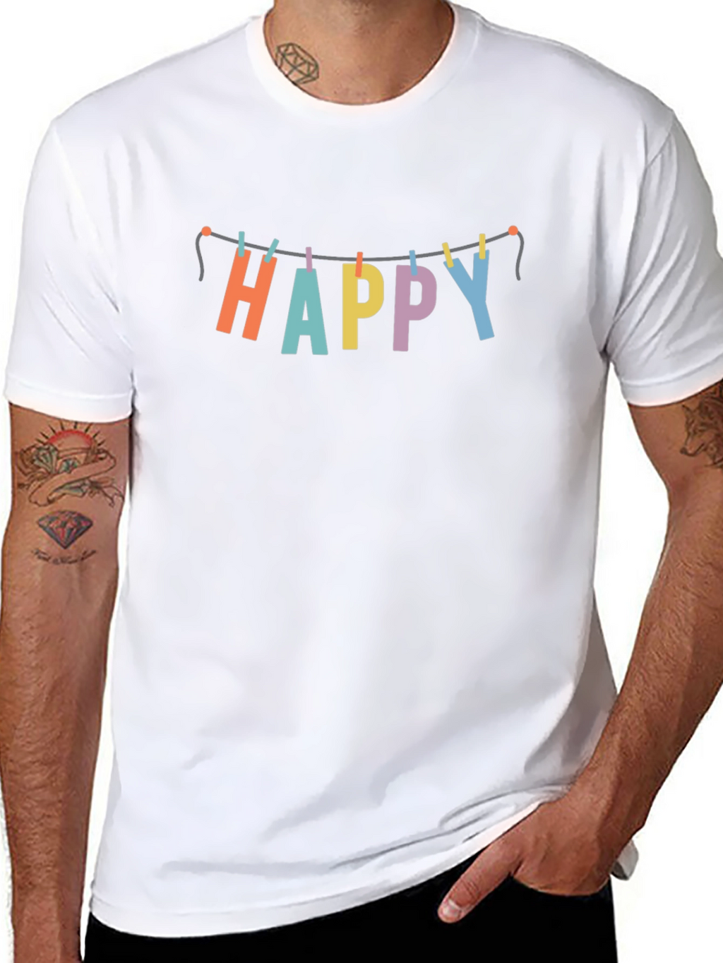 Happy Clothesline Graphic Tee