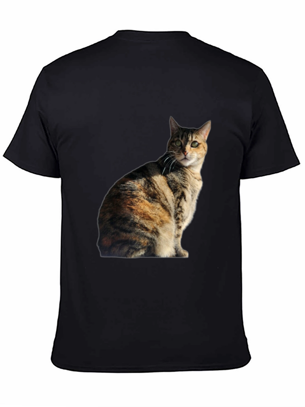 Cat Graphic Black T-Shirt - Unique Design