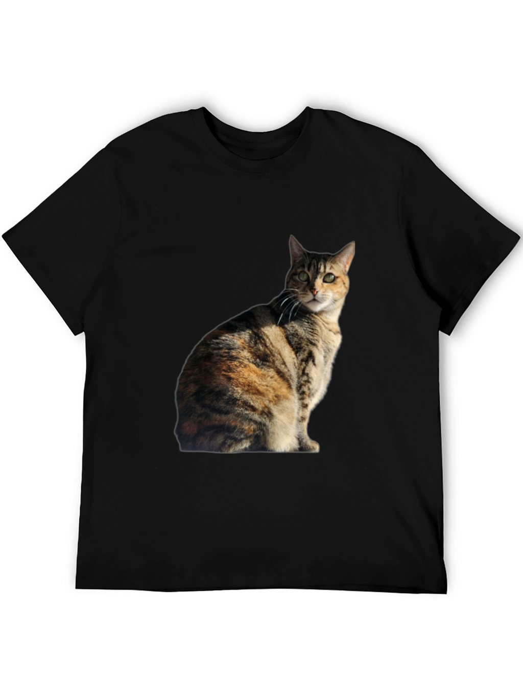 Cat Graphic Black T-Shirt - Unique Design