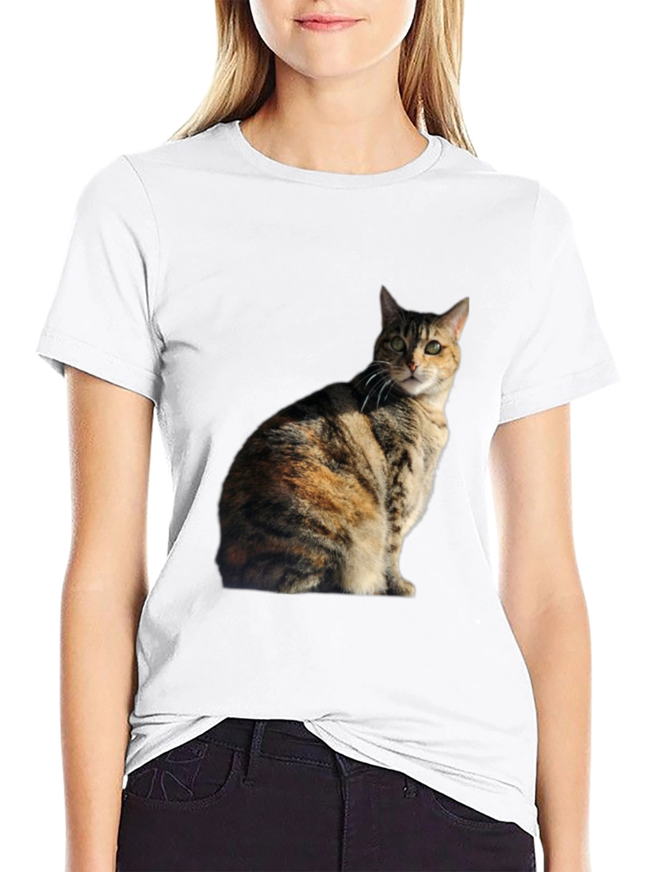Cat Graphic Black T-Shirt - Unique Design