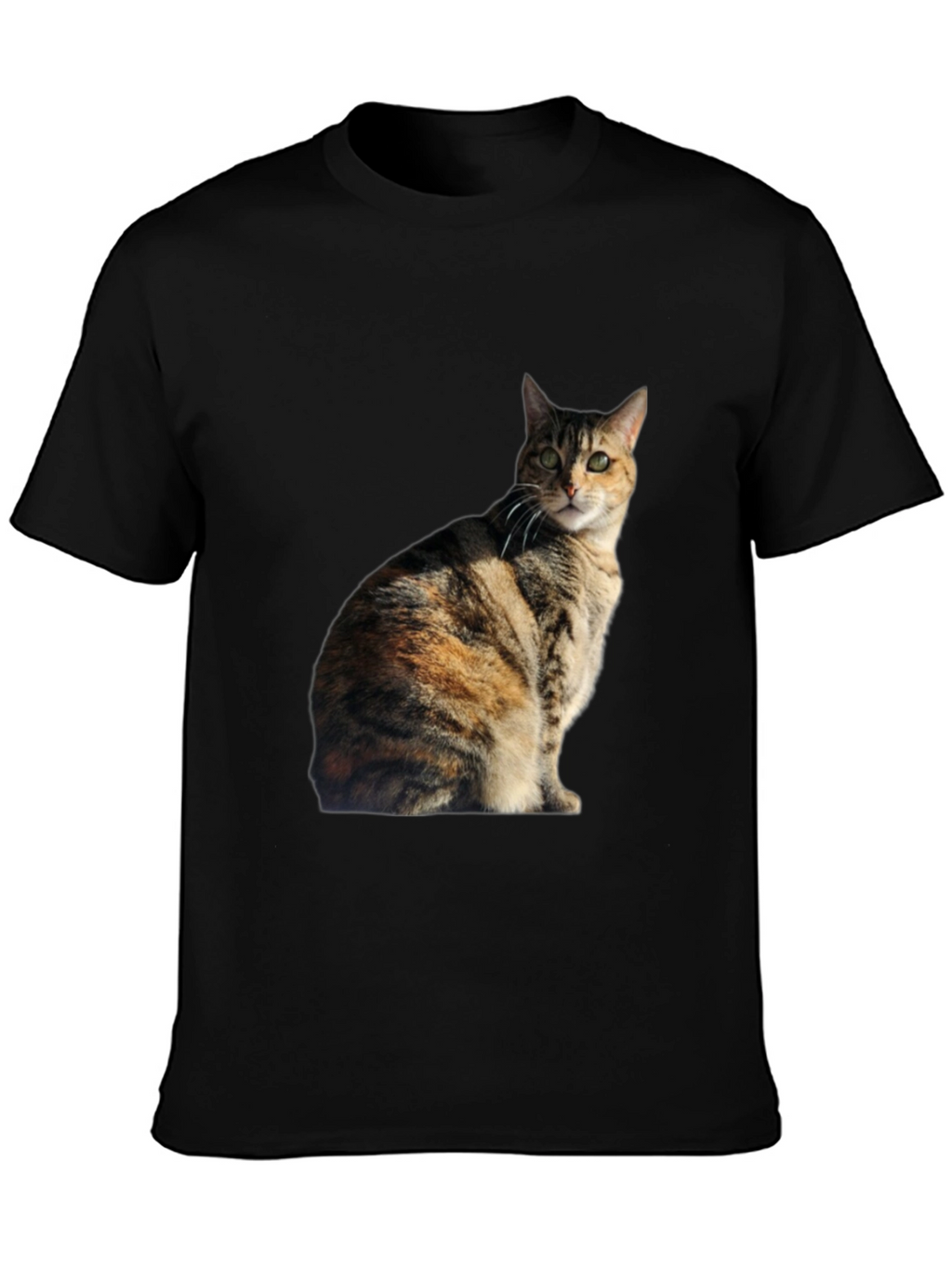 Cat Graphic Black T-Shirt - Unique Design