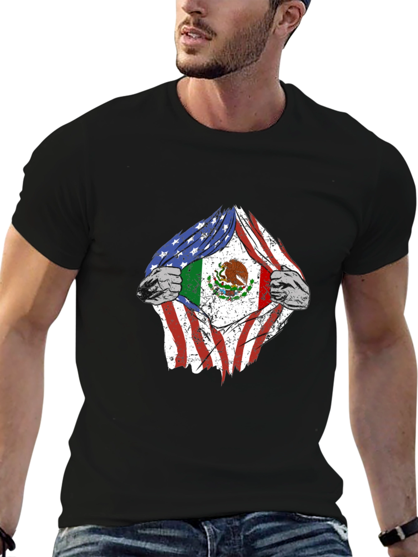 Dual Flag Graphic T-Shirt