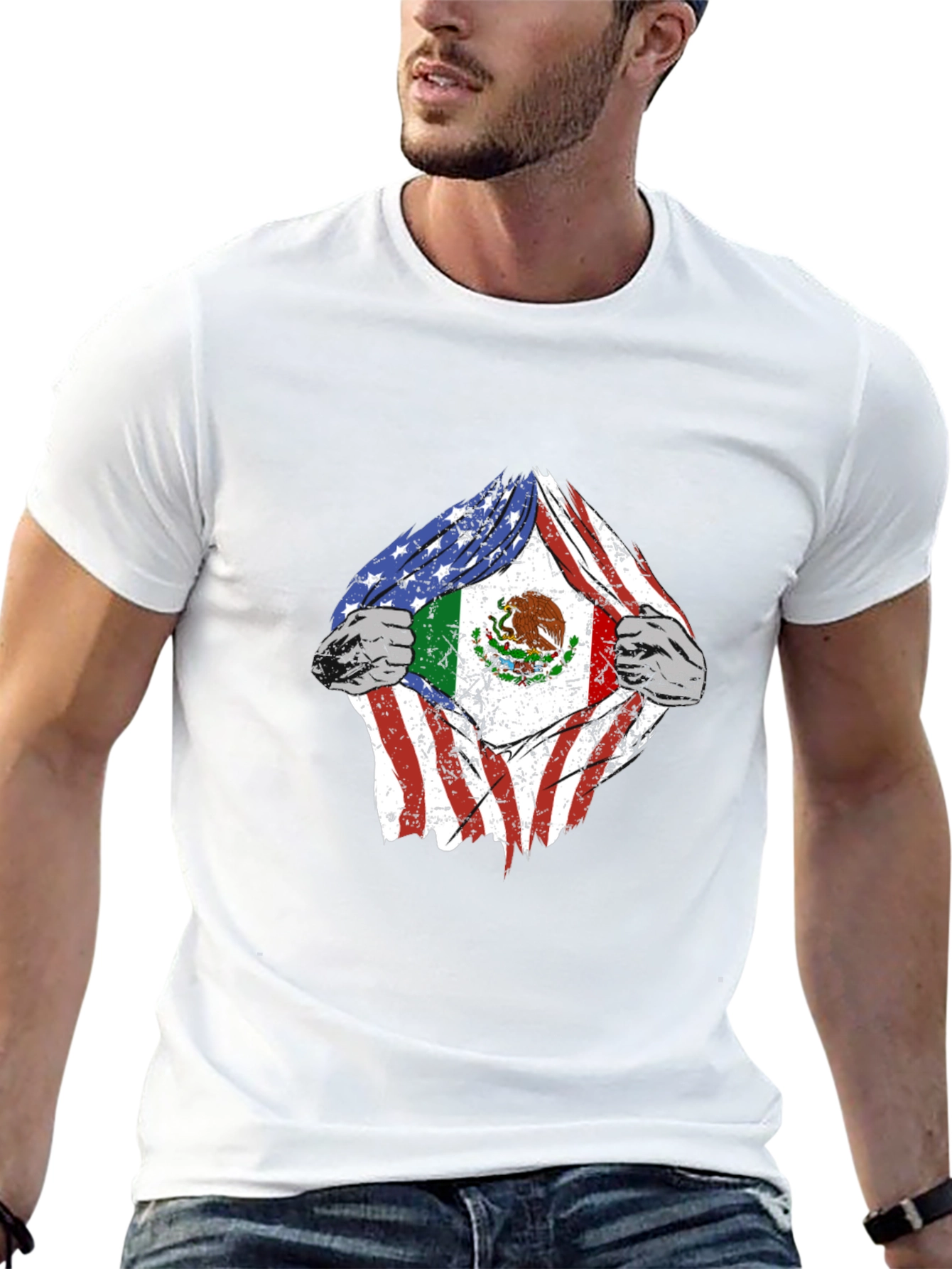 Dual Flag Graphic T-Shirt