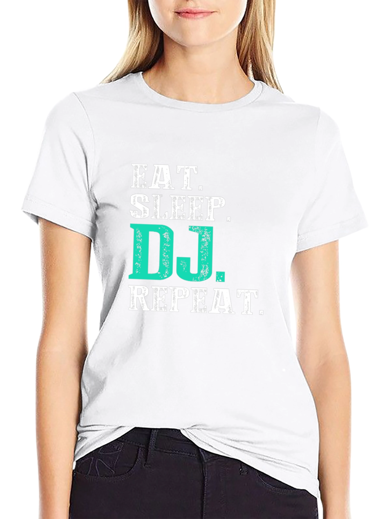 Eat Sleep DJ Repeat Graphic Tee - Black T-Shirt