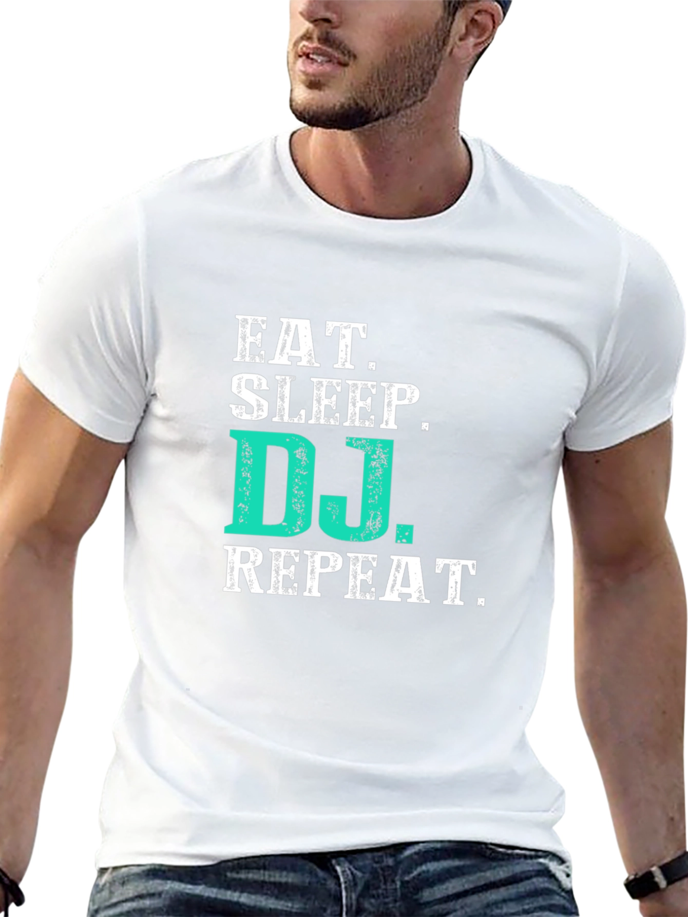 Eat Sleep DJ Repeat Graphic Tee - Black T-Shirt