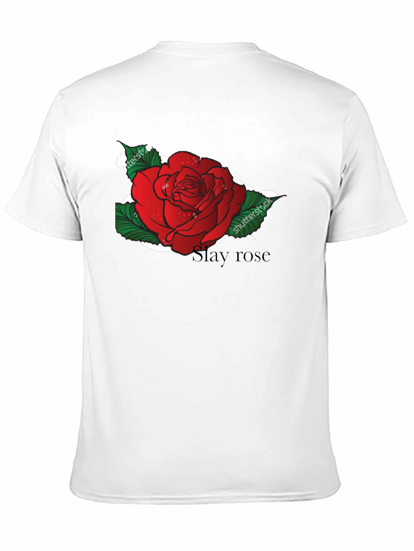 Slay Rose Black T-Shirt - Unique Floral Graphic