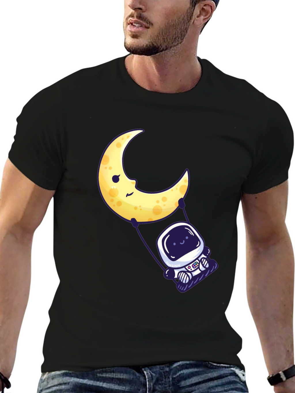 Astronaut Moon Swing Graphic Tee