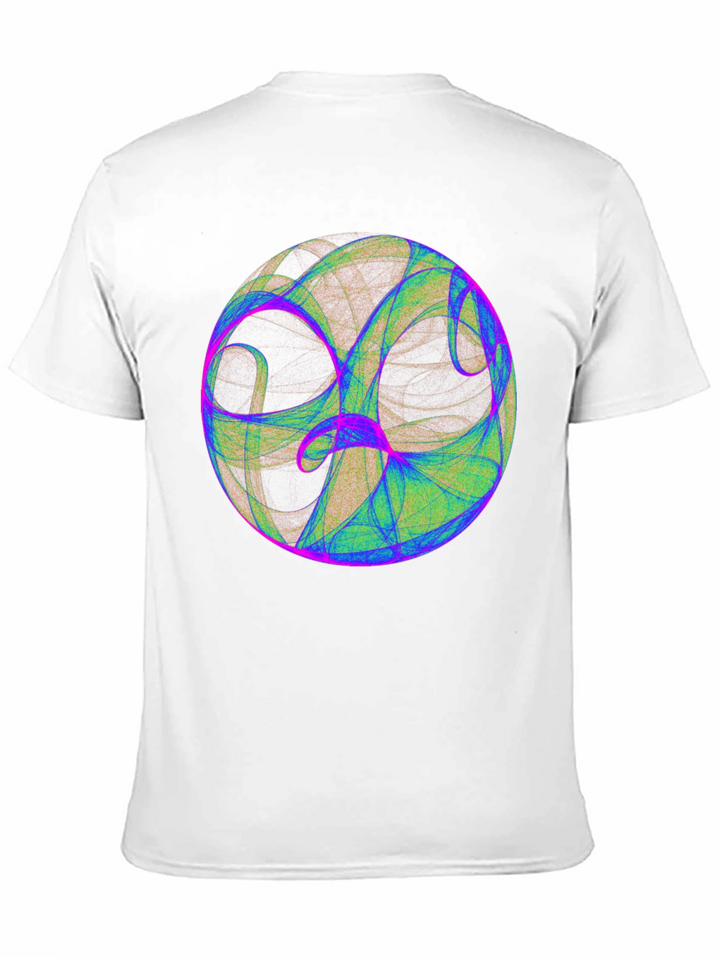 Abstract Sphere Graphic Print Black T-Shirt