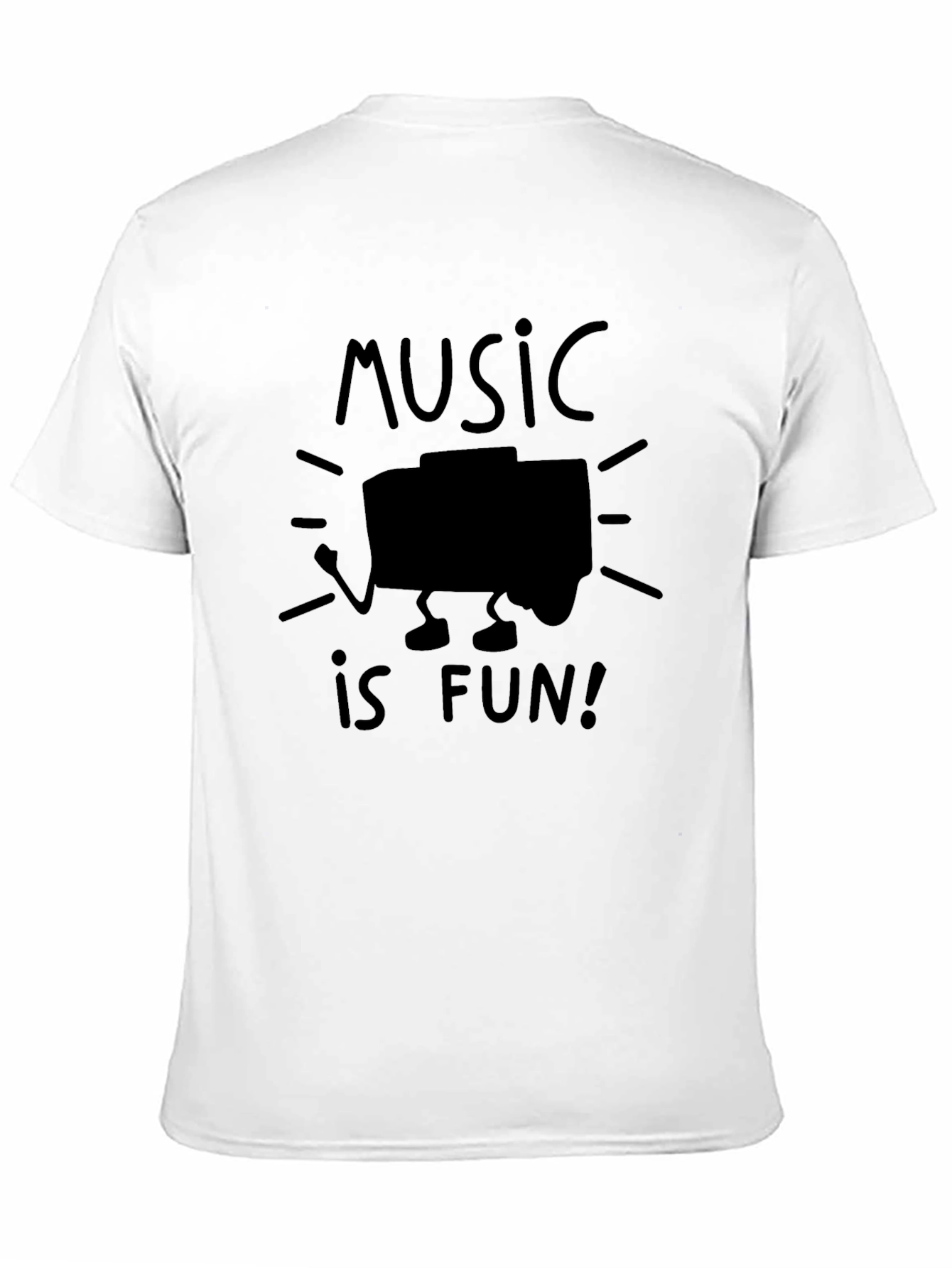 Music is Fun! Black Graphic Tee