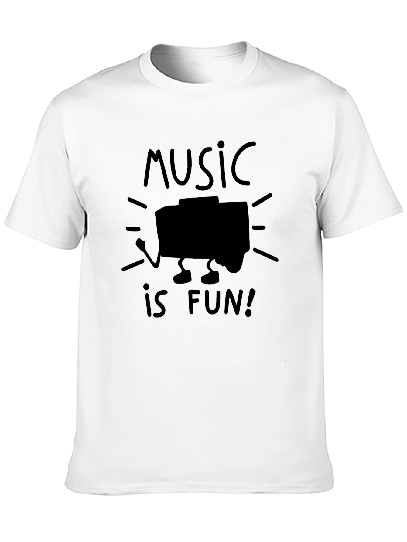 Music is Fun! Black Graphic Tee