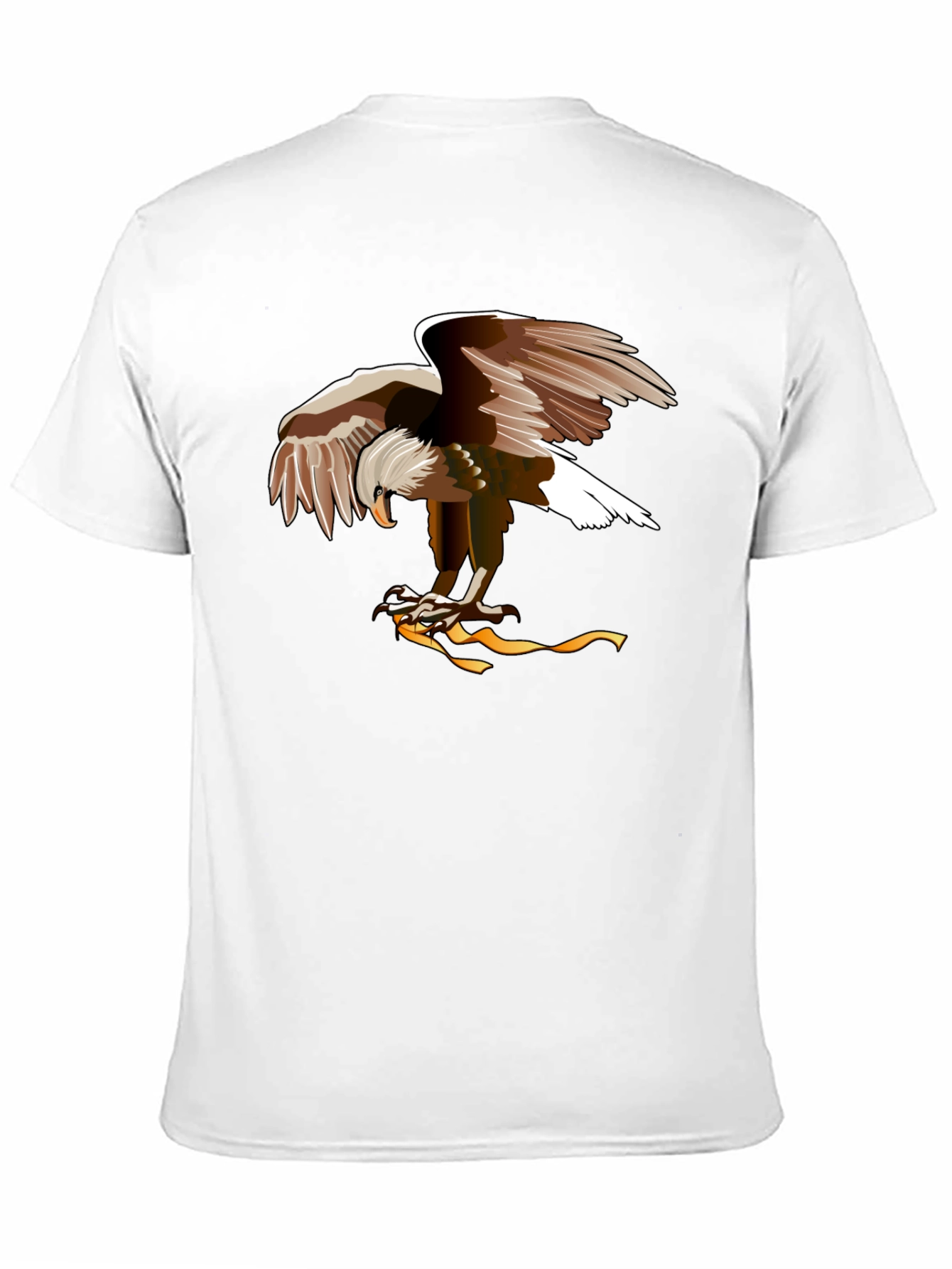 Eagle Graphic Print Tee - Mens Black Cotton T-Shirt