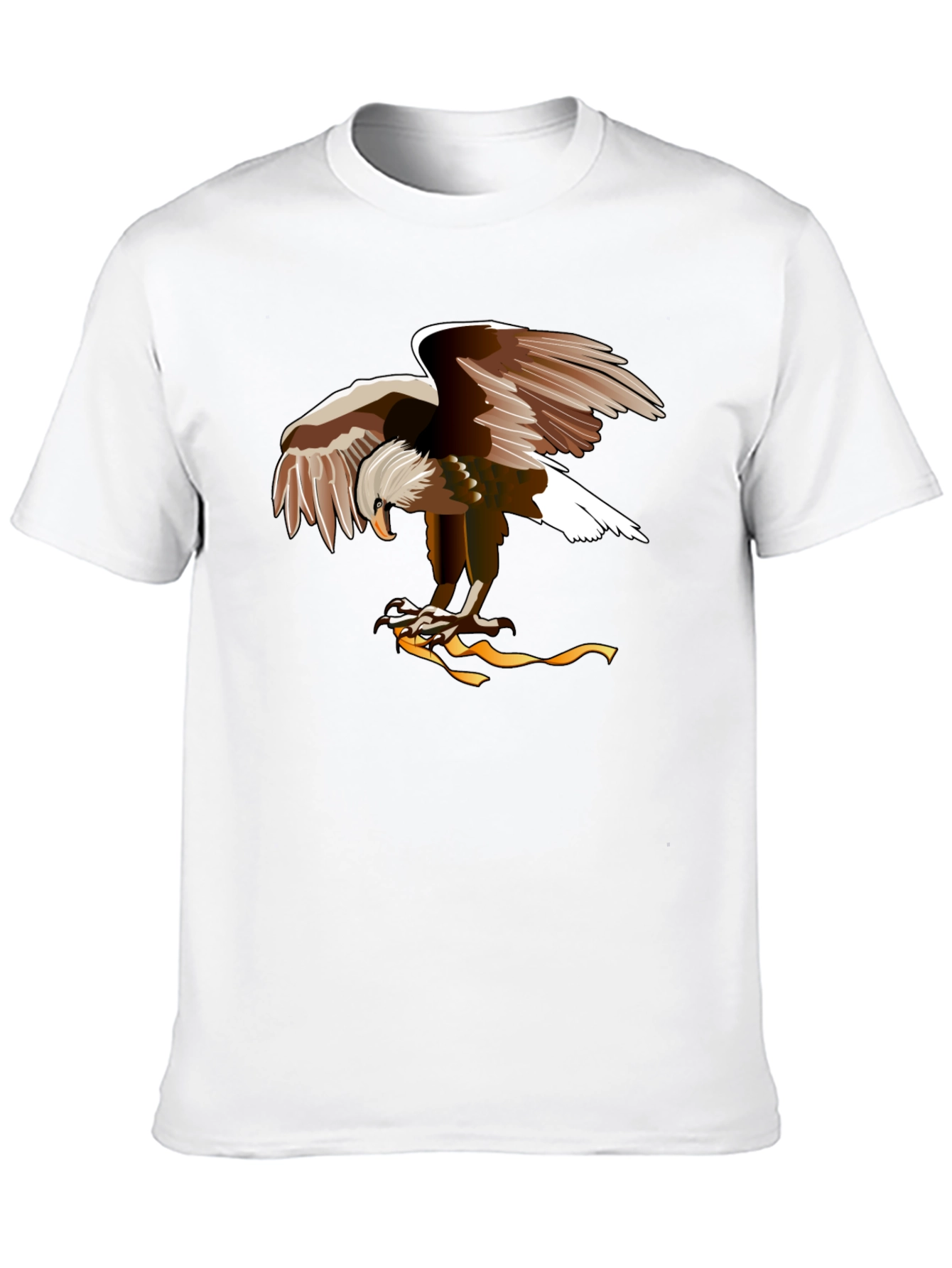 Eagle Graphic Print Tee - Mens Black Cotton T-Shirt