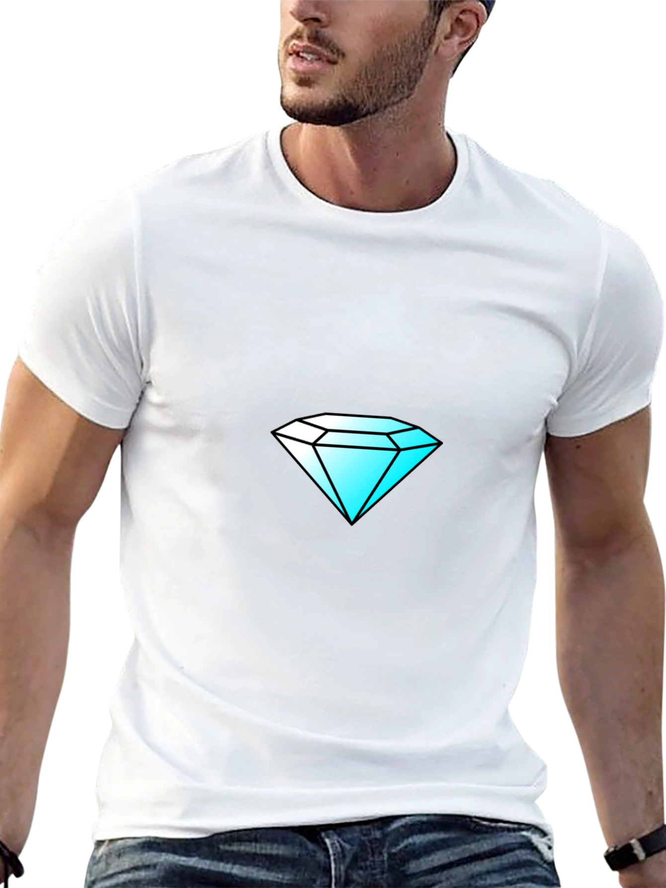 Diamond Graphic Black T-Shirt - Stylish & Unique