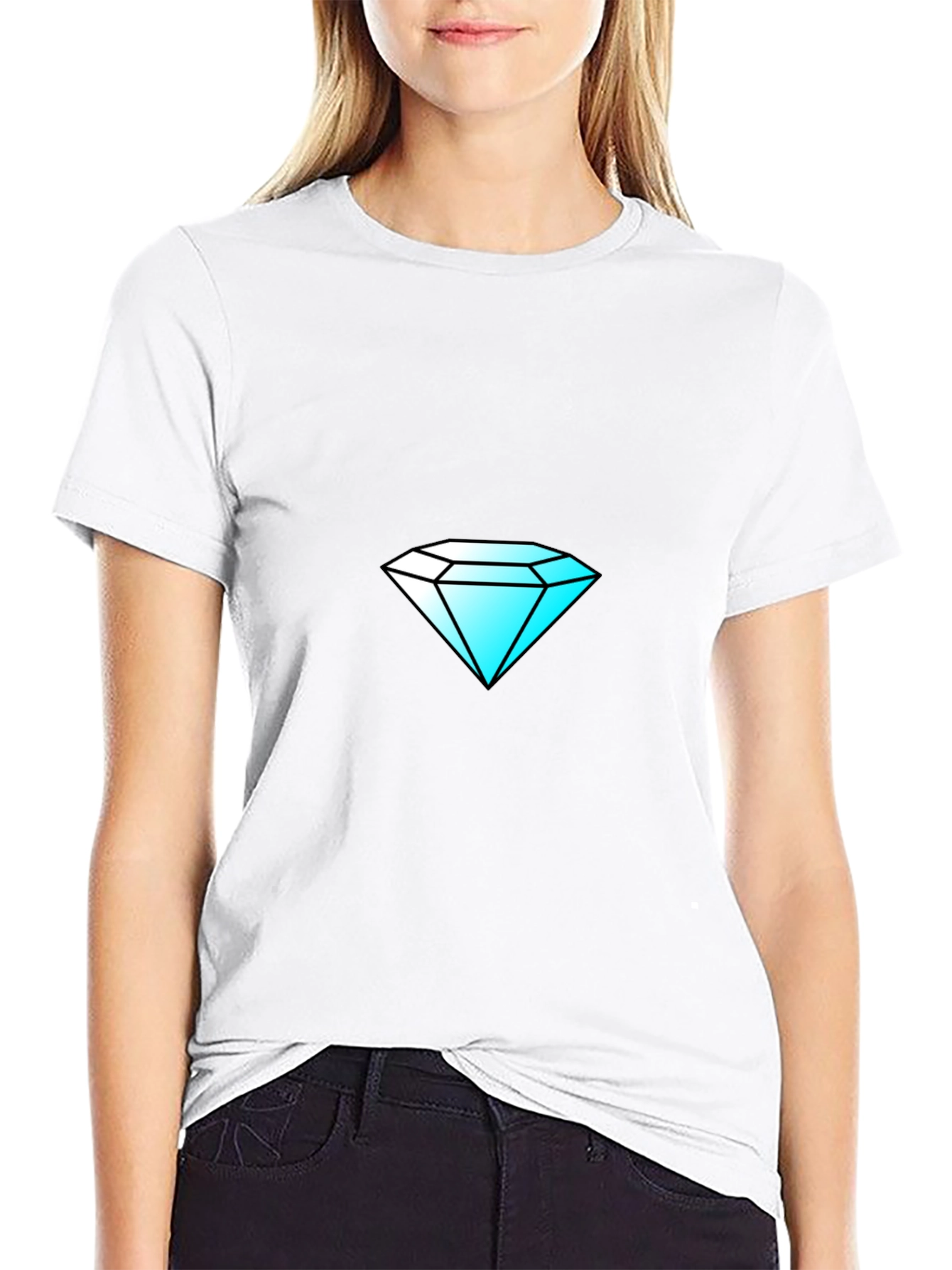 Diamond Graphic Black T-Shirt - Stylish & Unique