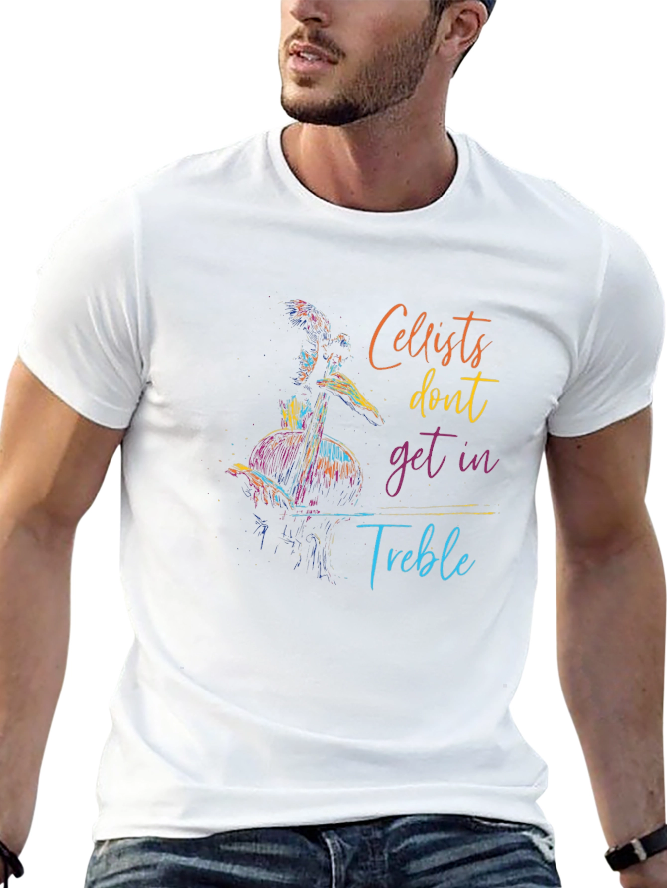 Cellist Pun T-Shirt - Dont Get In Treble