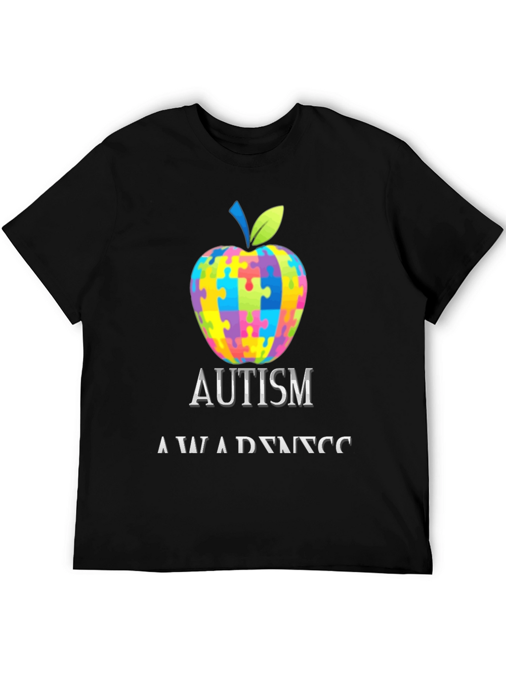 Autism Awareness Puzzle Apple Tee